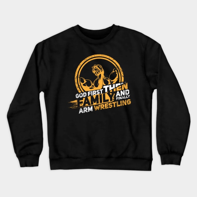 Armwrestling Wristwrestling Wrist Turning Gift Crewneck Sweatshirt by Dolde08